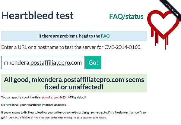 Post Affiliate Pro Heartbleed Safe Proof