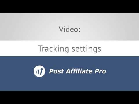 Youtube video: Tracking settings Post Affiliate Pro™
