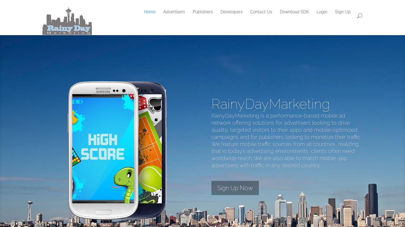 Rainy Day Marketing | Mobile app CPI advertising solutions for Android and iOS clients and traffic providers.