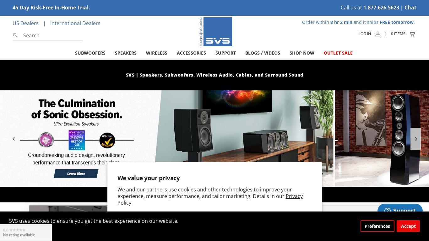 SVS builds speakers, subwoofers and audio accessories for music and home theater surround sound systems. Proudly engineered in Youngstown, Ohio.