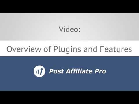 Youtube video: Overview of Plugins and Features Post Affiliate Pro™