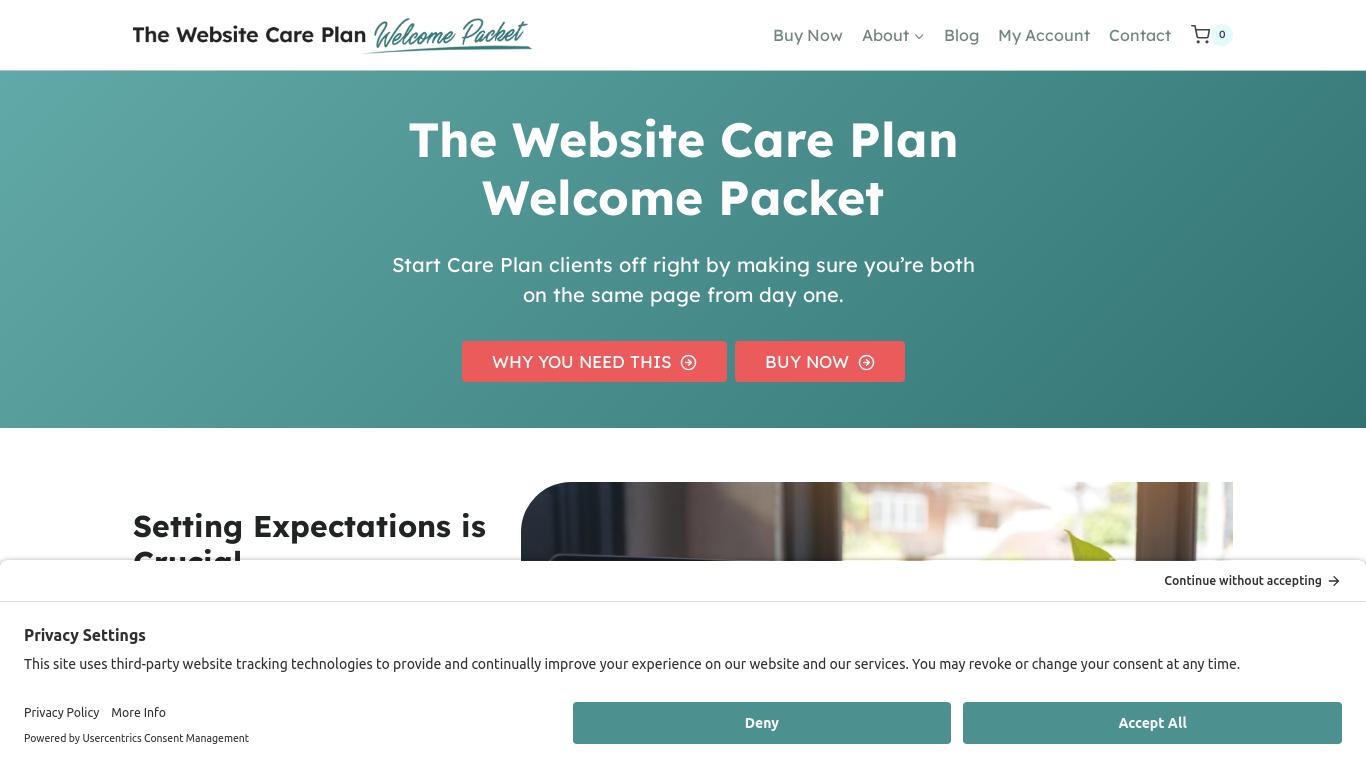 The Website Care Plan Welcome Packet template is highly recommended, easy to customize, and saves time onboarding new clients. It has received rave reviews and is a steal for web design agencies.