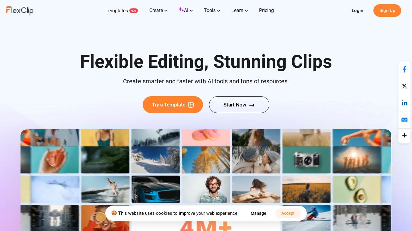 FlexClip is a free online video editor and video maker that you can use to create videos with text, music, animations, and more effects. No video editing skills required. Try it now!