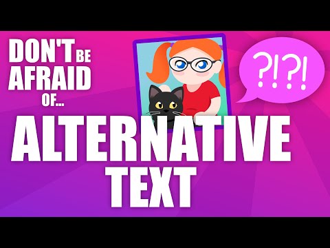 Youtube video: How to write good alt text - Making images accessible with alternative text