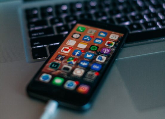 social media on phone