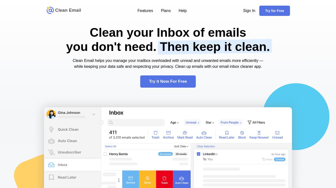 Clean and organize your messy mailbox with a bulk email cleaner app - Clean Email. Choose your email provider to start cleaning.