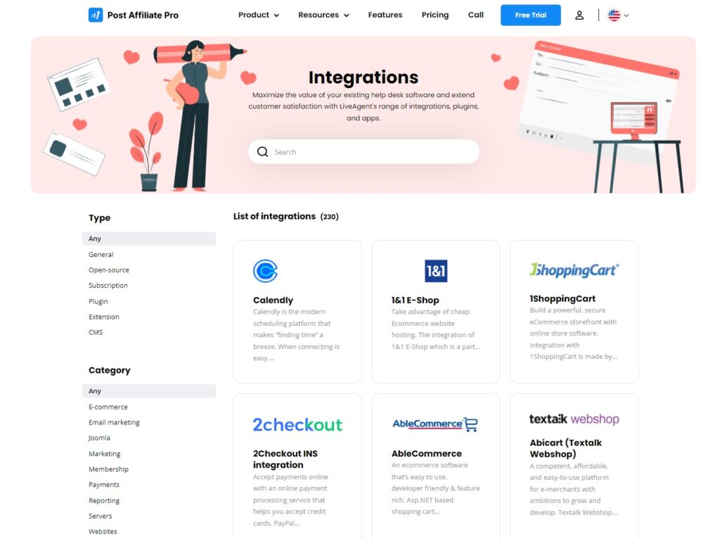 Integrações Post Affiliate Pro
