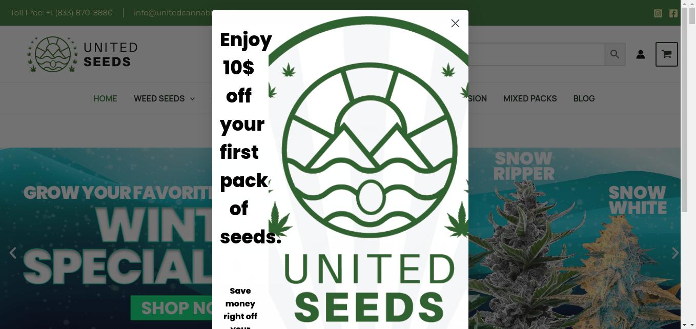 United Cannabis Seeds Homepage