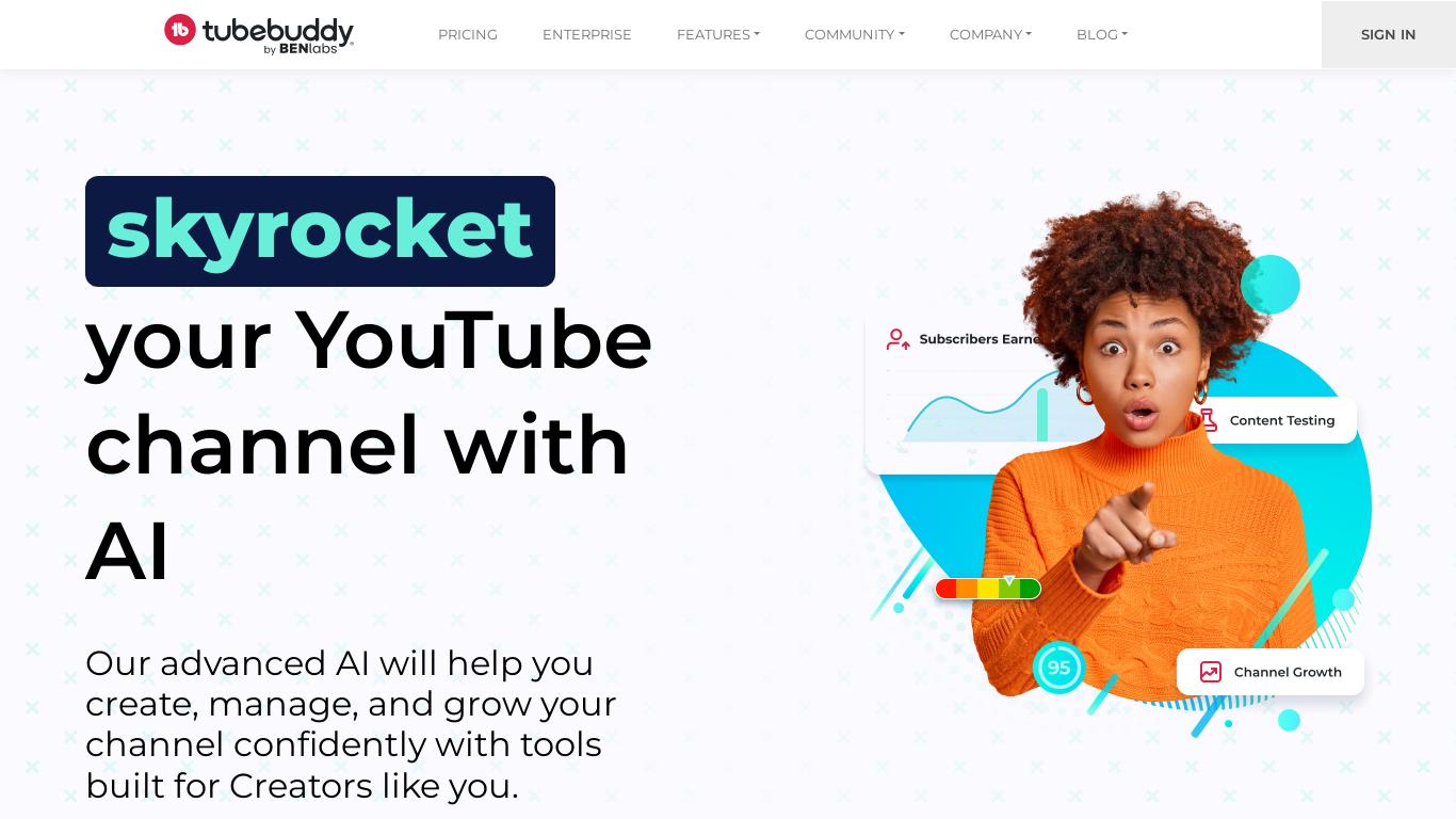Boost your YouTube Channel. Our advanced AI will help you create, manage, and grow your channel confidently with tools built for Creators like you.