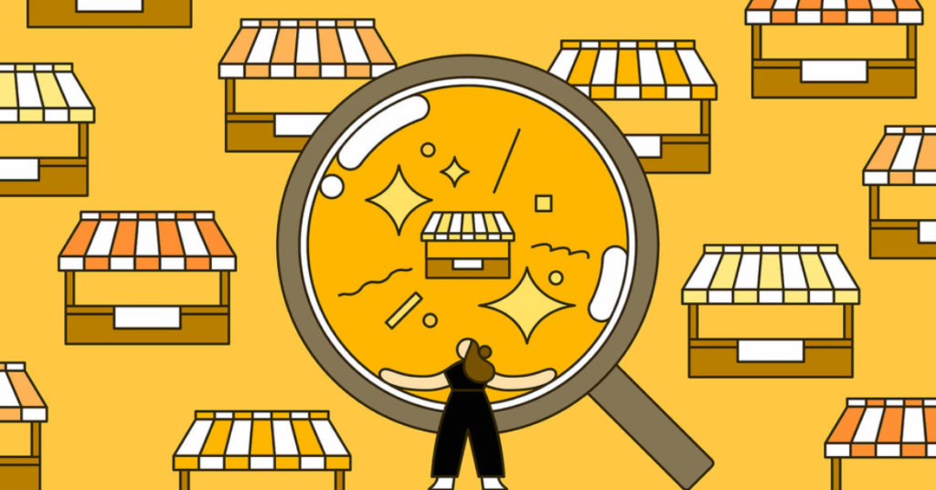 Magnifying glass on the right product