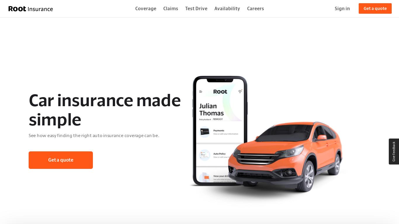 Root® does car insurance differently. We believe good drivers should pay less for auto insurance so we base rates primarily on how you drive. Get a free quote.