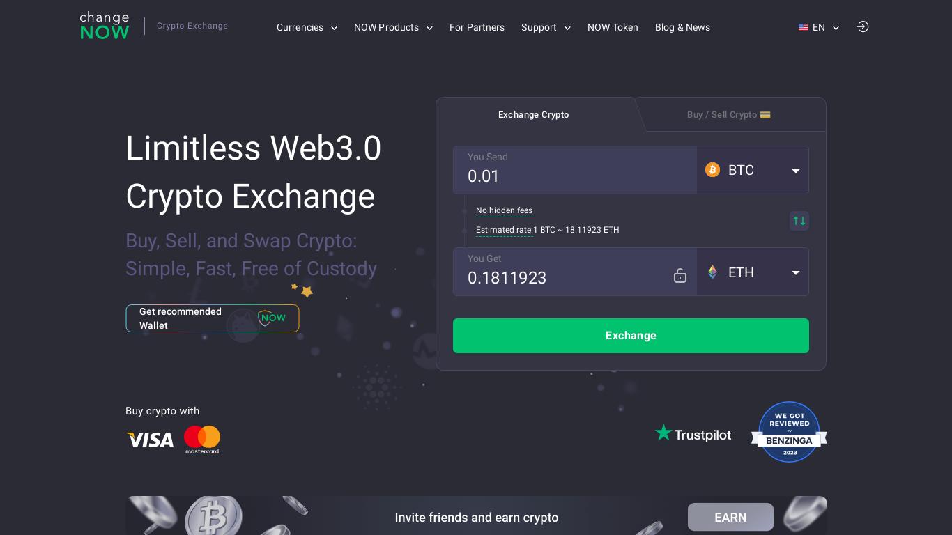 Buy bitcoin and exchange crypto instantly on ChangeNOW - the lowest fee crypto swap service. Enjoy fast, secure, and seamless transactions with a wide range of supported cryptocurrencies.